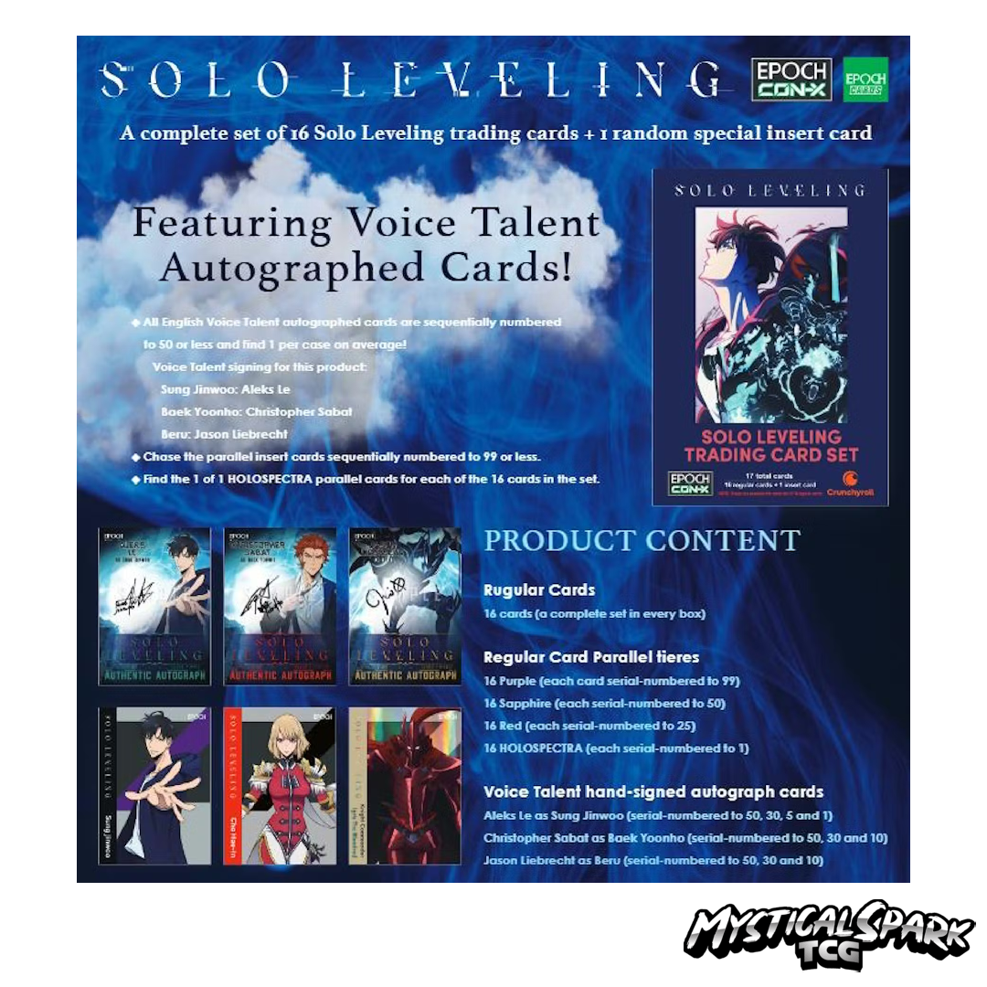 autographed yugioh cards 2026 Epoch Con-X Solo Leveling Trading Card Set Box – Mysticalspark TCG