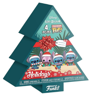 Funko Pocket Pop! Stitch Holiday - 4 Pack Tree Box - Disney: Lilo & Stitch