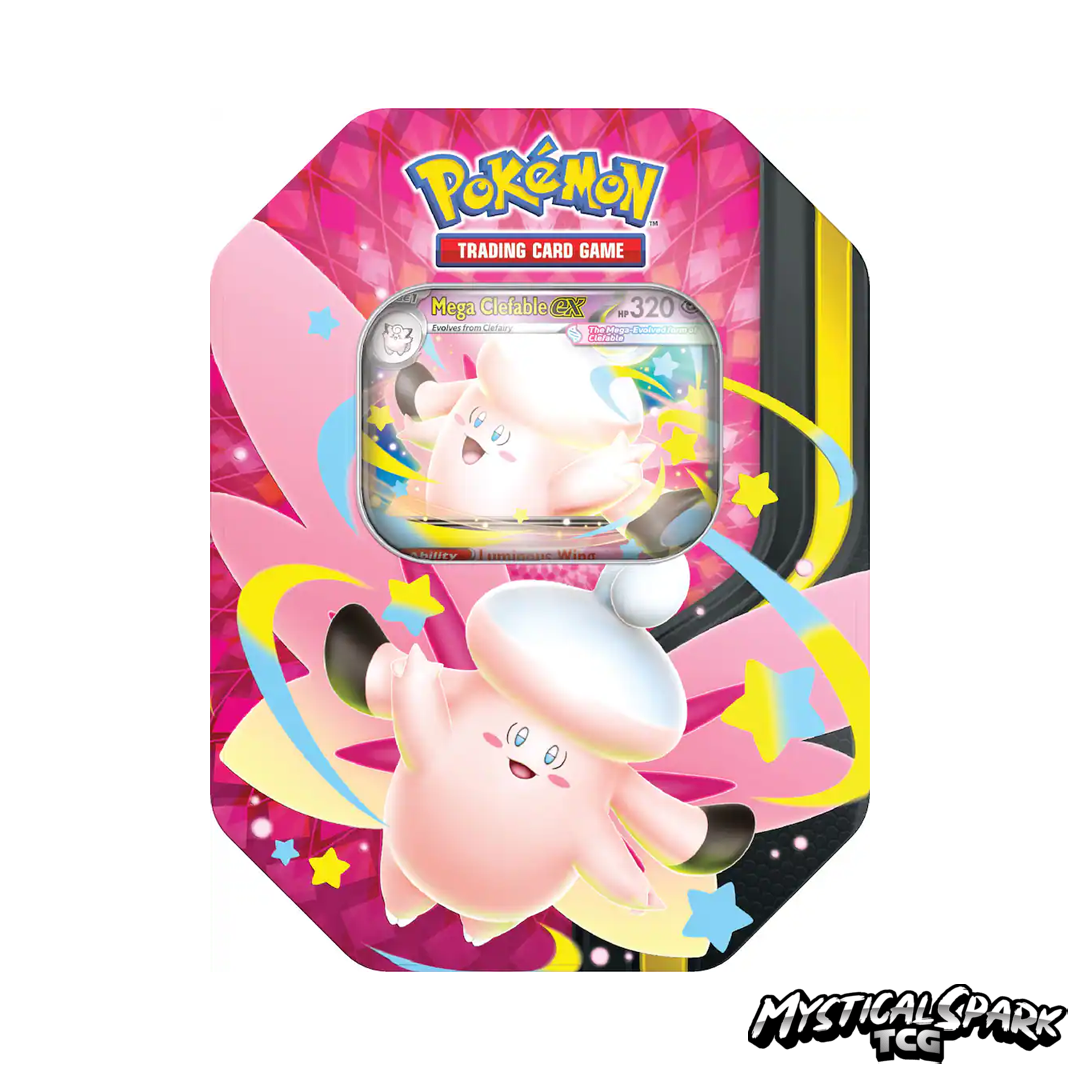 (PRE-ORDER) Pokémon TCG - Mega Moonlit Tin (Clefable) - Coming Soon