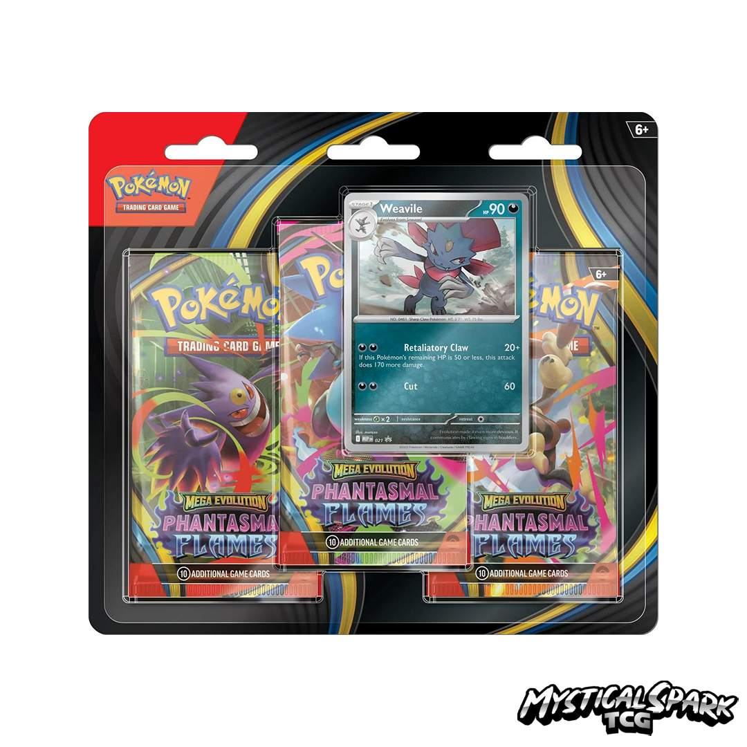 Phantasmal Flames - 3 Pack Blister -Weavile