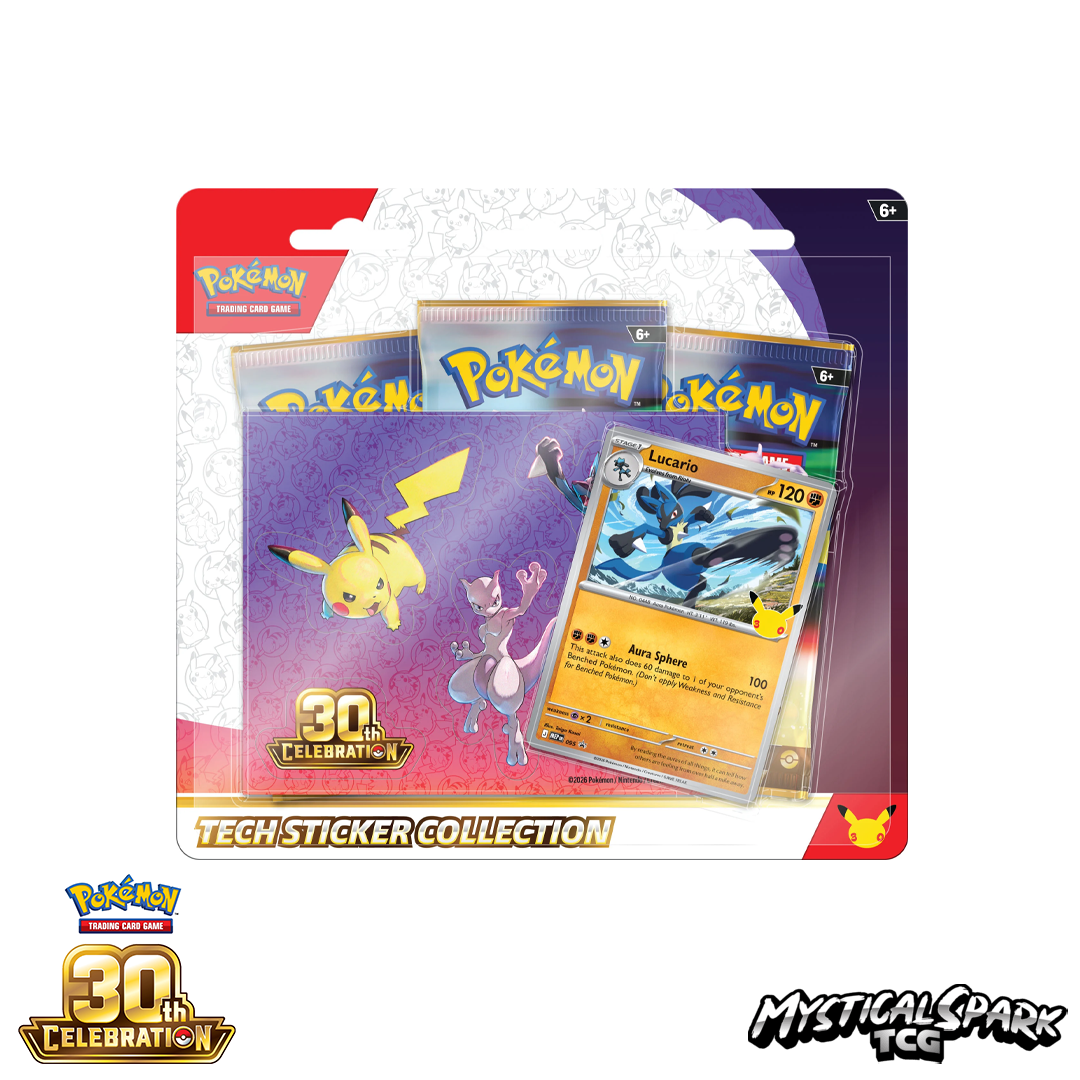 (PRE-ORDER) Pokémon TCG - ME5.5 30th Celebration Tech Sticker Blister (Lucario)