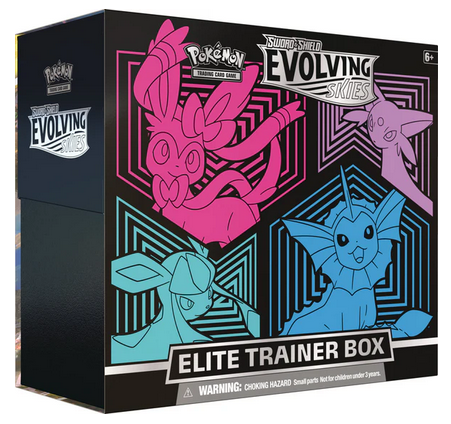 Pokemon - Evolving Skies - Elite Trainer Box (Sylveon, Vaporeon, Glaceon, and Espeon)
